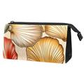 Sea Shell Triangular Cosmetic Bag Make-up Bag Portable Travel Makeup Bag Skincare Toiletry Cosmetic Bag Gift Merchandise