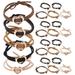 Mothers Gifts Mother s Leather Band Women Hair Ring Accessories Rings Rope Rubber Women s 30 Pcs