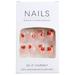 CAKVIICA Short Pre Ss On Nails Valentines Fa Ke Nails Glue On Nails Short False Nails With Red Heart Pre Ss On Nails Love Designs Acrylic Valentines Nails Pre Ss On Nails For Women 24Pcs