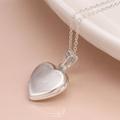 Personalised Sterling Silver Heart Locket, Silver