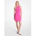 Michael Kors Golf Stretch Knit Zip-Up Polo Dress Pink M