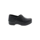 Dansko Mule/Clog: Slip On Wedge Casual Black Print Shoes - Women's Size 40 - Round Toe