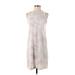 A New Day Casual Dress - Mini High Neck Sleeveless: Gray Tie-dye Dresses - Women's Size Small