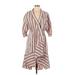 BA&SH Casual Dress - Wrap: Brown Stripes Dresses - Women's Size Large