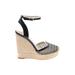 Jessica Simpson Wedges: Espadrille Platform Boho Chic Black Shoes - Women's Size 7 1/2 - Open Toe
