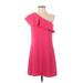 Cooper & Ella Casual Dress - Party Open Neckline Sleeveless: Pink Print Dresses - Women's Size Small