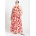 Plus Size Women's Printed Flare Skirt Maxi Dress by ELOQUII in Botanical Cameo (Size 24)