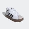 Klettschuh ADIDAS SPORTSWEAR "VL COURT 3.0 KIDS", Gr. 27, schwarz-weiß (cloud weiß, core schwarz, grau one), Synthetik, Leder, sportlich, Schuhe, inspiriert vom Design des adidas samba