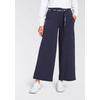 Jerseyhose KANGAROOS, Damen, Gr. 48 (XL), N-Gr, blau (marine), Sweatware, Obermaterial: 95% Baumwolle, 5% Elasthan, bedruckt, unifarben, casual, weit knöchelfrei, Hosen, mit weitem Bein in Culotte Form