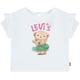 Print-Shirt LEVI'S KIDS "LVG HULA RUFFLE SHOULDER TEE" Gr. 6M (68), weiß (bright white) Baby Shirts T-Shirts