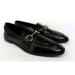 Zara Shoes | New Black Zara Leather Flats Loafers With Front Metal Buckle Detail Sz 9 Eu 40 | Color: Black/Gold | Size: 9
