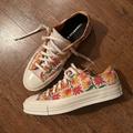 Converse Shoes | Customized Floral Converse Shoes Barely Worn. | Color: Pink/White | Size: 8.5