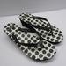 Coach Shoes | Coach Flip Flops Women's Size 9-9.5 ?? Polk Dots Chucky Alessa Wedge Heels 2'' | Color: Black/White | Size: 9