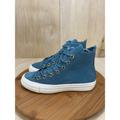 Converse Shoes | Converse Ctas Scallop Blue Suede High Top Shoes Womens Size 5 | Color: Blue | Size: 5