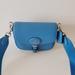Coach Bags | Coach Cp001 Pebbled Amelia Small Saddle Bag Crossbody Handbag Bright Blue | Color: Blue/Silver | Size: Os