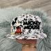 Disney Accessories | Disney Parks Mickey Mouse All Over Print Embroidered Mickey Snapback Hat In B&W | Color: Black/White | Size: Os