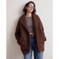 Madewell Jackets & Coats | Madewell Brown Pebbled Faux Shearling Wool Cashmere Shawl Collar Coat Size Xs | Color: Brown | Size: Xs