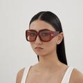 Gucci Accessories | New Gucci Gg1402sa 003 Burgundy Pink Women Square Oversized Sunglasses | Color: Pink/Red | Size: 55x15x130