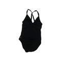 Speedo One Piece Swimsuit: Black Solid Swimwear - Women's Size 14