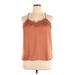 Nine West Sleeveless Blouse: Brown Tops - Women's Size X-Large