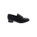 Matisse Flats: Slip-on Chunky Heel Work Black Solid Shoes - Women's Size 8 1/2 - Almond Toe