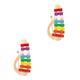 HEMOTON 2 Sets Hand Percussion Musical Instruments Percussion Musical Instruments Musical Toy for Musical Toys Musical Percussion Toy Wooden Xylophone Child Metal