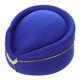 5pcs Stewardess Beret Womens Hats Plane Stewardess Caps Black Decor Stewardess Cosplay Hat Band Costume Hat Halloween Hat Aldult Toys Hood Hostess Bow Tie Purple Felt/2 ( Color : Blue , Size : 20X18CM