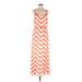 Bisou Bisou Casual Dress - Maxi: Orange Chevron Dresses - Women's Size 8