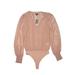 Express Outlet Bodysuit: Pink Tops - Women's Size Small