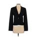 BCBGMAXAZRIA Wool Blazer Jacket: Short Black Print Jackets & Outerwear - Women's Size X-Small