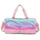 Travel Duffel Bag Colorful Women Gym Bag Travel Fitness Bags for Shoes Outdoor Shoulder Sports Student Bag Daily Dry Wet Handbags (Color : Pink)