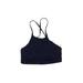 Lands' End Swimsuit Top Blue Solid High Neck Swimwear - Women's Size 10