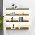 EMENAR Floating Wall Shelves, Wall-mounted Lighting Fixtures Black Rectangular Indoor Display Shelf Wall Lamps Can Light Up Your Room Very Convenient And Beautiful (Color : Noir, Size : 150x20x6cm)