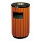 HASMI Bathroom trash can Trash Can Outdoor Garbage Enclosure with Ashtray Open Top Inside Cabinet Metal Industrial Waste Container Kitchen Trash Can (Color : B)