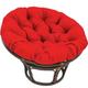 Cushions Papasan Chair Cushion, Cushion Hanging Egg Chair Folding Garden Sofa Patio Garden Swing Chair Durable Hanging Chair Cushions Non Slip Tie Ultra Thick Round Chair Pillow ( Color : Red 2 , Size