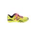 New Balance Sneakers: Activewear Wedge Casual Yellow Color Block Shoes - Women's Size 7 1/2 - Almond Toe