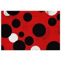 Placemat, Holiday Placemats, Placement Mats for Dining Table, Red Black Polka Dot Art, Table Mats Set of 6, Table Placemats Set of 4
