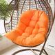 JAXICH Swing Hanging Chair Cushion Egg Chair Cushion Thicken Hanging Basket Egg Chair Waterproof Heavy Duty Swing Chair Cover with Zipper Seat Cushion for Garden Outdoor Indoor Patio Orange,110x80cm