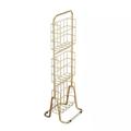 luckxuan Floor-Standing Magazine Rack Newspaper and Magazine Rack Antique Floor Data Storage Rack Office Display Rack American Retro Metal Newspaper Shelves Magazine Display Rack (Color : Gold)