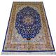 MMRTDJDR 4ft x 6ft Vintage Turkish Silk Rug with Multicolor Medallion Design - Handcrafted Prayer Tabriz Carpet