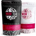 WOW TEA - 2 Herbal Dieters Teas for Dеtox & Cleanse, Weight Management and Ayurveda | Duo Set Detox Tea, Slimming Tea or Wellness Tea | Green Tea, Dandelion Root, Yerba-Mate | 300 gr, Made in EU