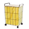 Laundry Basket Storage Bin Waterproof Clothes Storage Basket Dirty Clothes Box Clothes Bucket Laundry Basket (Color : Gold+Yellow, Size : 32 23 55.5cm) (Black+yellow 38 * 28.5 * 61cm)