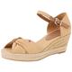 Tommy Hilfiger Women's Basic Open Toe MID Wedge FW0FW04785 Espadrille, Khaki (Classic Khaki), 3.5 UK