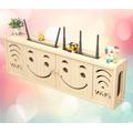 BOGDTF Router Storage Box White Wooden Wifi Router Storage Box Wall Mounted Storage Box Cord Storage Box,A-71x24cm