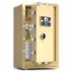 Fireproof Waterproof Safes Cabinet Steel Fireproof Safe with Code Key Lock, Steel Home Security Safe- Safe Digital Depository Front Load Cash Vault Drop Safe Box, Gold