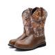 DMGYCK Cowboy Boots For Men Classic Durable Vintage Embroidered Dress Boots Traditional Country Men's Motorcycle Boots (Color : Brown-B, Size : 8 UK)