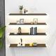 EMENAR Floating Wall Shelves, Wall-mounted Lighting Fixtures Black Rectangular Indoor Display Shelf Wall Lamps Can Light Up Your Room Very Convenient And Beautiful (Color : Noir, Size : 120x20x6cm)