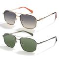 Cyxus Sunglasses Men Women Classic Polarised Sunglasses Outdoor UV 400 for Driving Fishing Travel 402S005, Brown and green