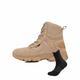 CLSQLXYJZC Lightweight Work Boots for Men, Men Suede Leather Side Zip Military Combat Desert Boots with Sports Socks Men's Military Tactical Boots Hiking Boots for Men (Color : Beige, Size : 7 UK)