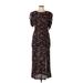 Free People Casual Dress - Midi: Black Print Dresses - Women's Size Large